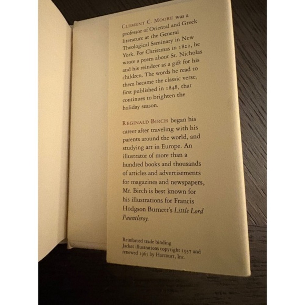 The Night Before Christmas Clement C Moore Reginald Birch Harcourt Hardcover - Picture 3 of 7